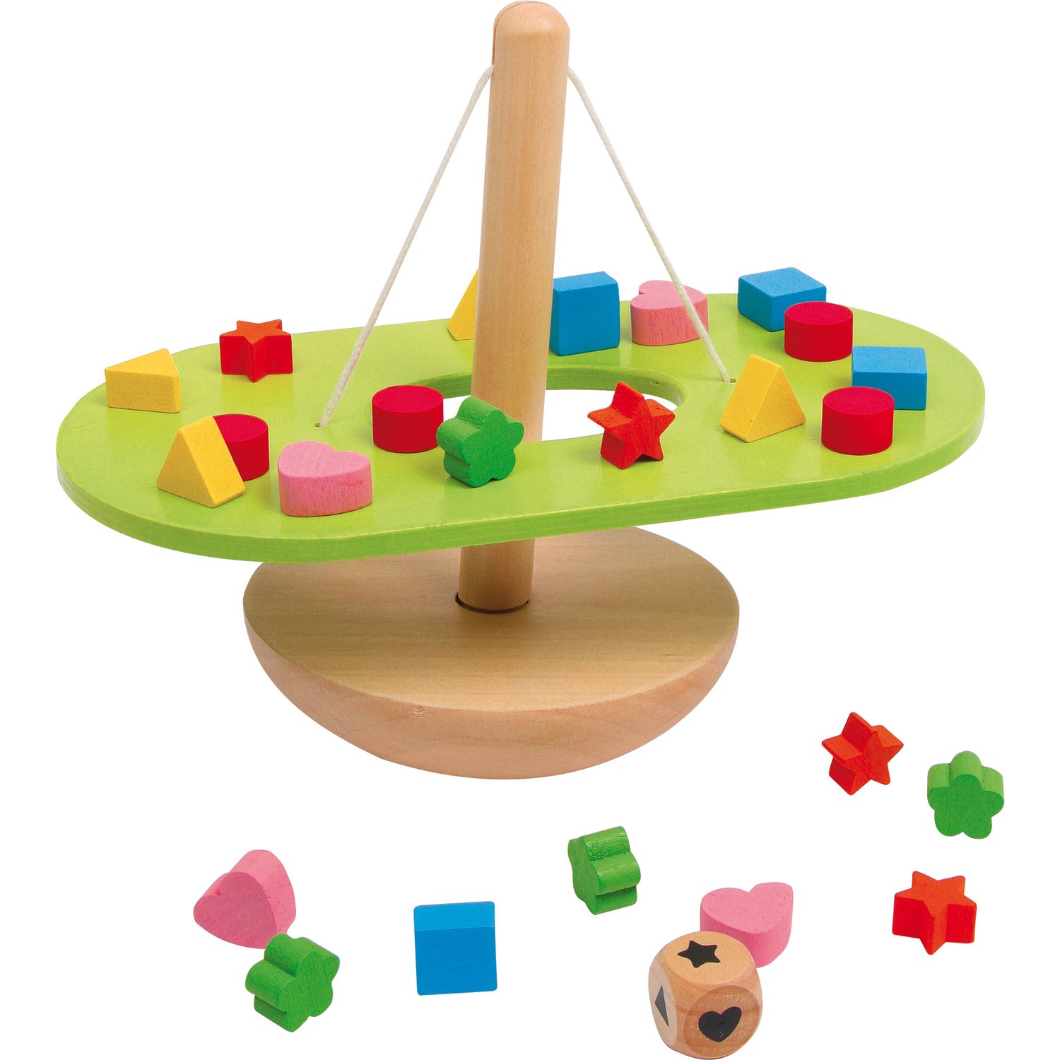 feinmotorik spielzeug ab 3 jahren Small Foot Balancierwippe, Geschicklichkeitsspiel aus Holz, zur