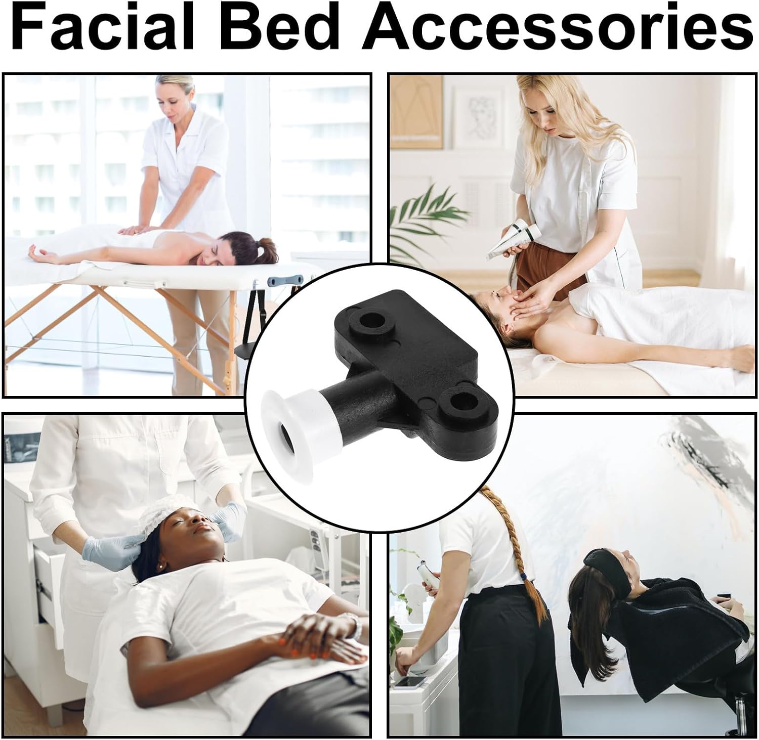 BESPORTBLE Spa Bed Cartridge Parts 6 Piece Black Plastic Replacement