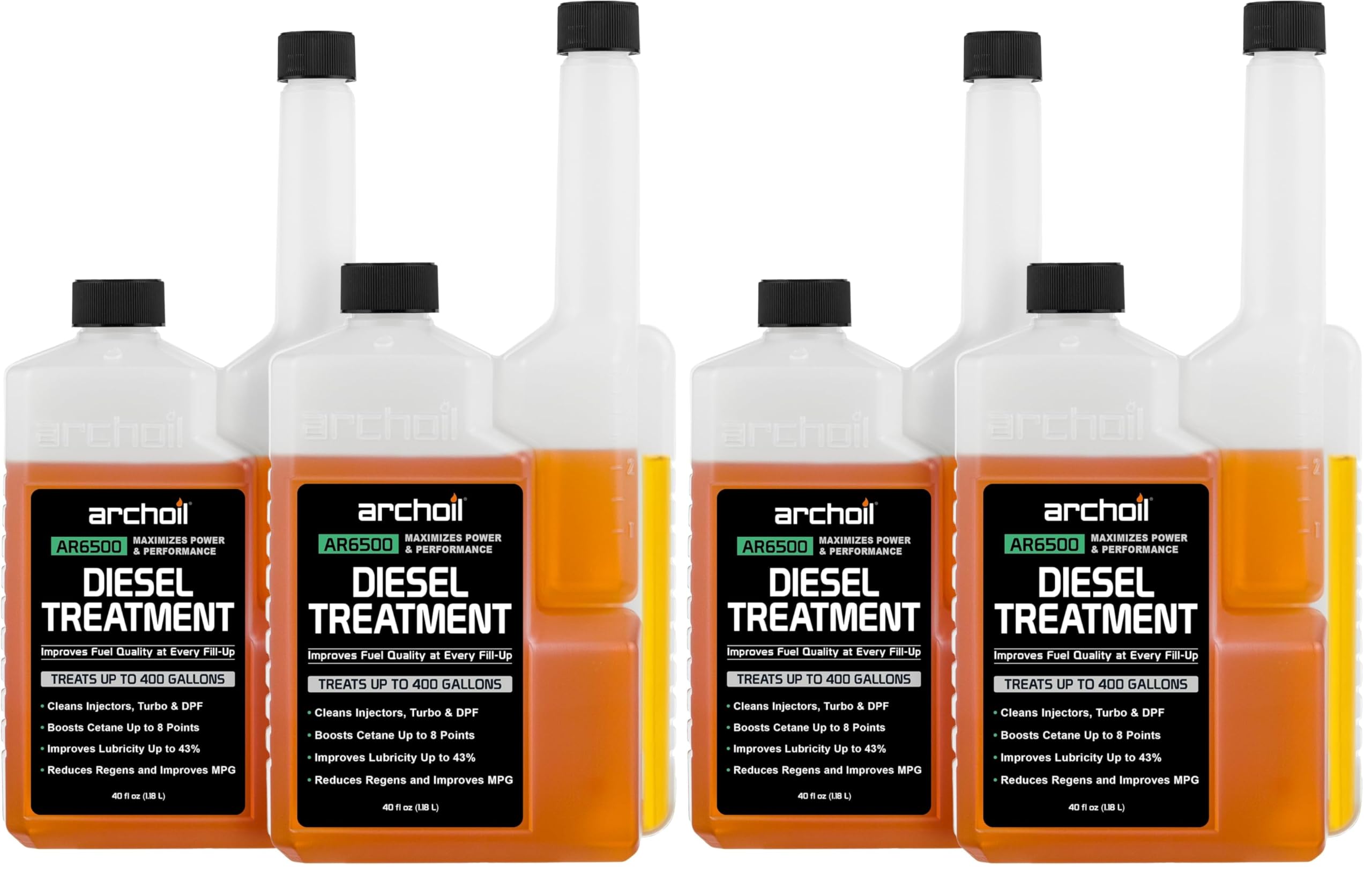 Archoil AR6500 Diesel Treatment (40 oz) Two Pack - Treats 800 Gallons - Additive for All Diesel Vehicles (Pack of 2)
