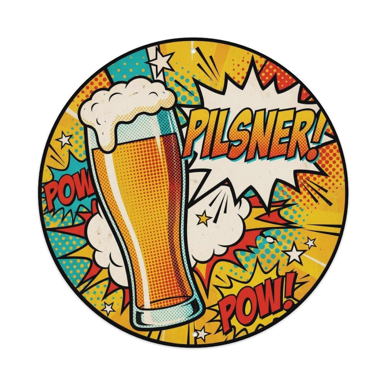 Pilsner Classic Lager Beer Tavern Culture Festival Brew Metal Tin Sign