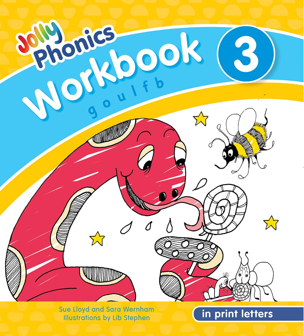 Jolly Phonics Workbook 3: in Print Letters (American English edition) (Jolly Phonics Workbooks, Set of 1-7)