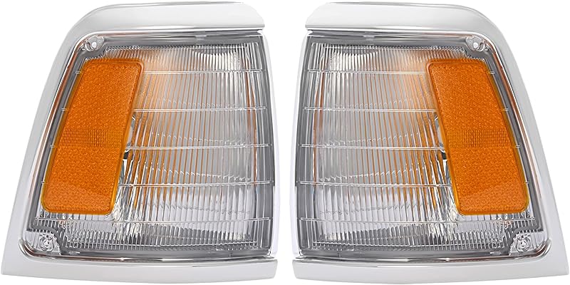 Par de lanternas de canto HECASA com lente transparente para Toyota Pick-Up Truck 1992–1995 – Halógenas