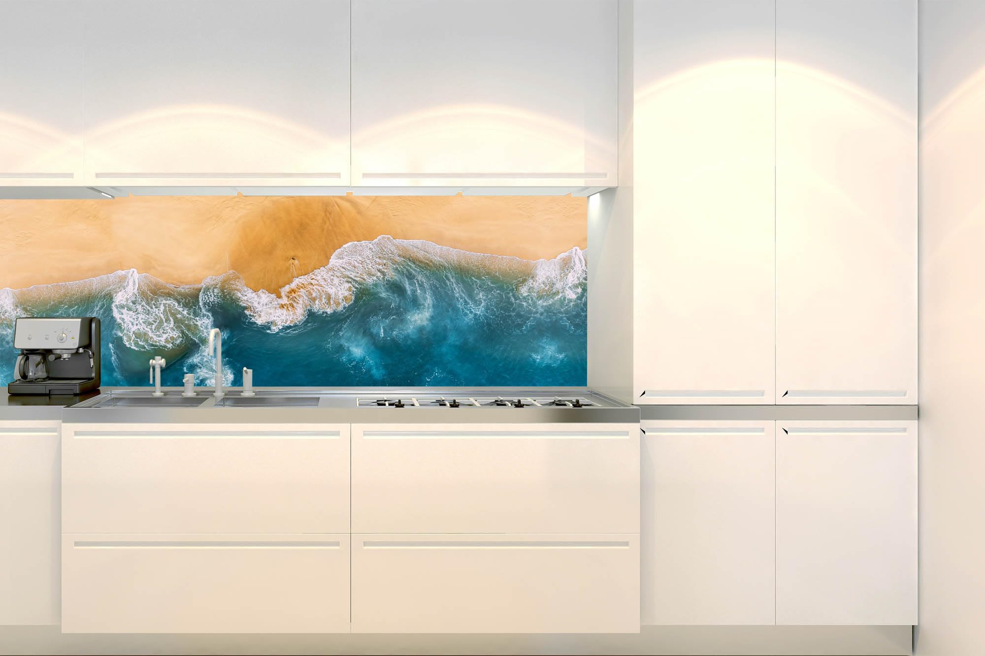 Dimex Küchenrückwand Folie Selbstklebend Blauer MORPHOFALTER 180 x 60 cm | Klebefolie - Dekofolie - Spritzschutz für Küche | Made in EU