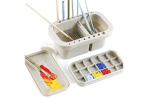 Multi-Use Paint Brush Basin : Artist Cleaner Cup with Holder Cups, Washer,...
