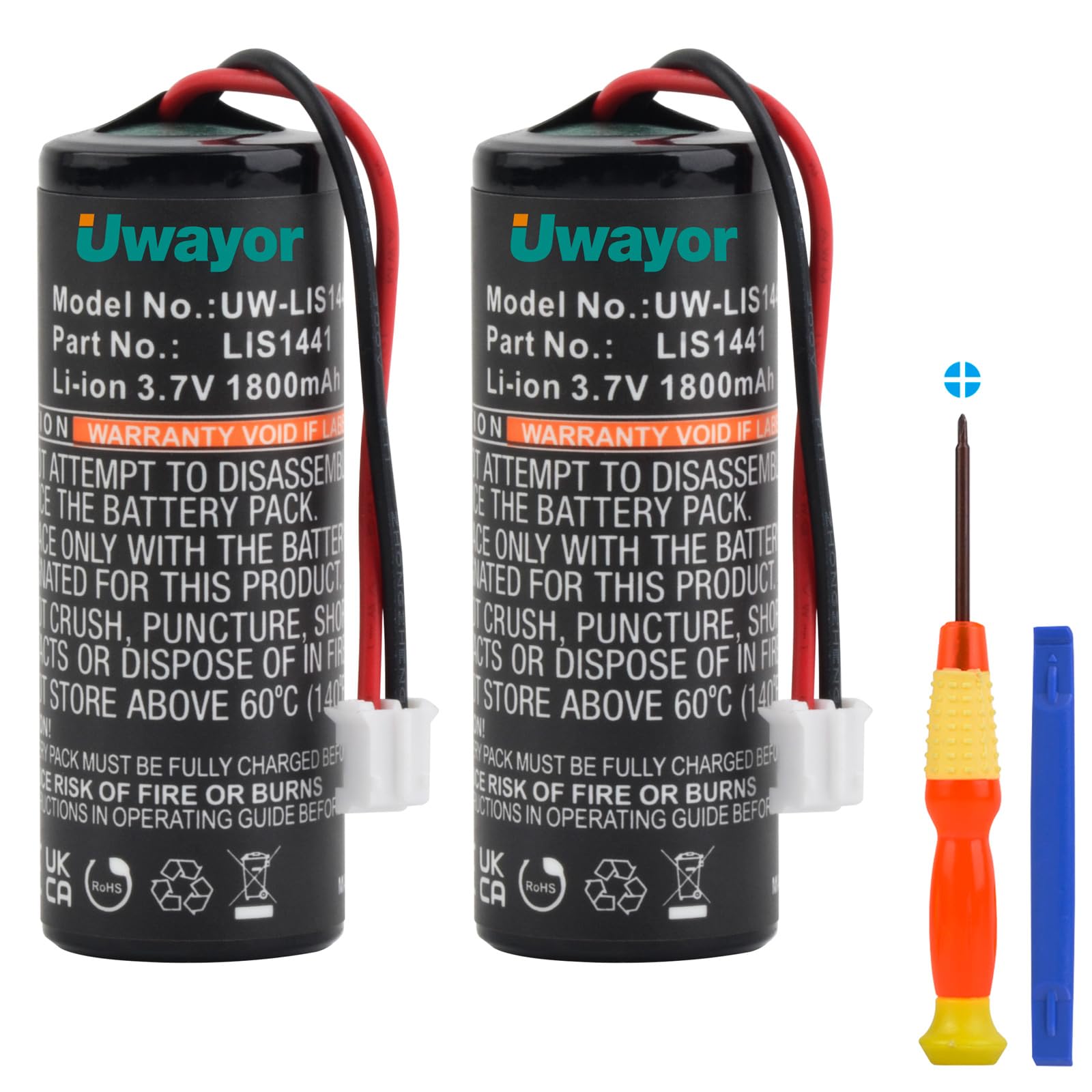 LIS1441 - Batteria di ricambio 1800 mAh per PS3 Move Motion Controller CECH-ZCM1E CECH-ZCM1U Playstation Move Motion Controller, 3,7 V