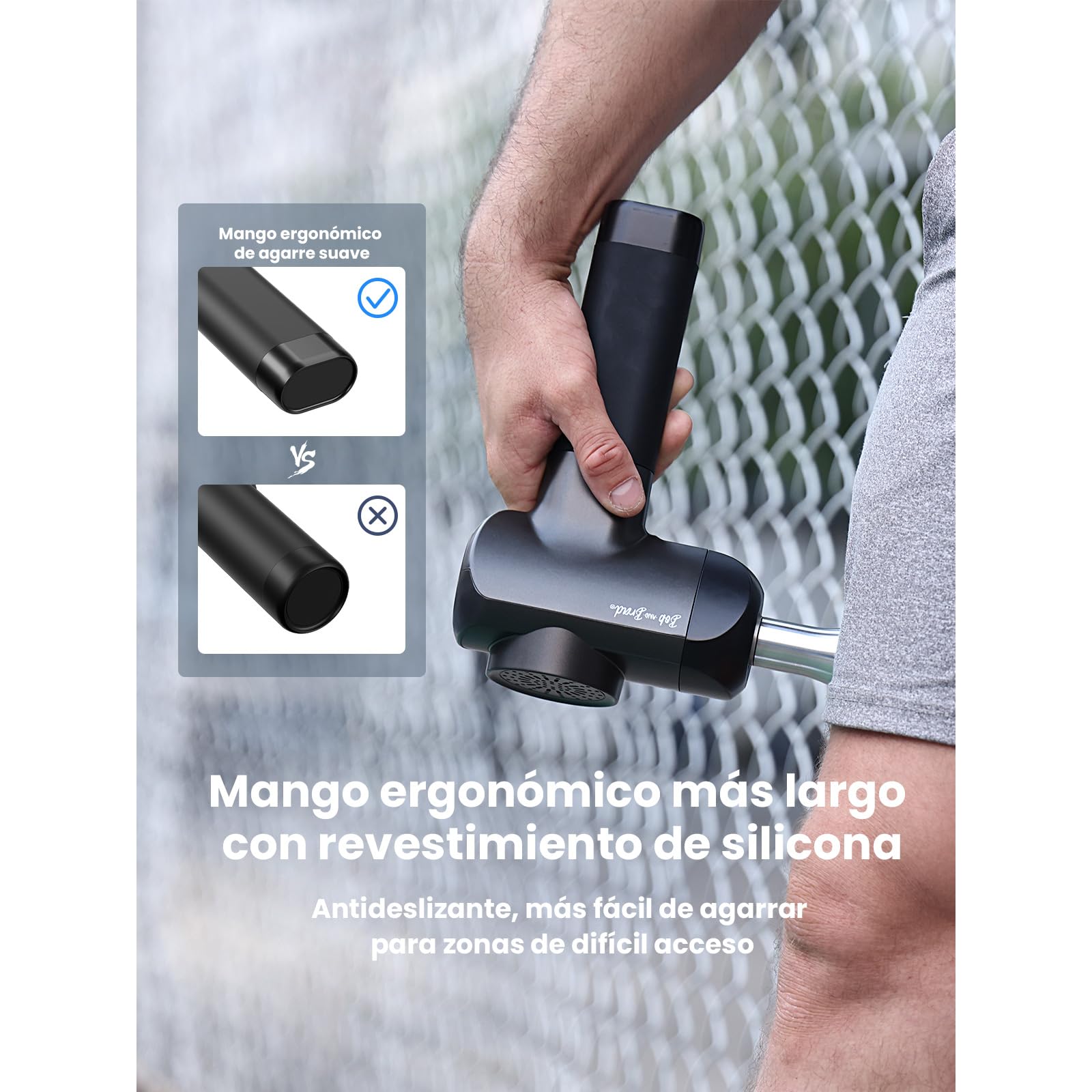 Pistola de Masaje Muscular, Bob and Brad X6 Pro Massage Gun con cabezal metálico Profesional Masajeador de Músculos de Tejido Profundo, Pistola Masajeador para Relajación de Masaje Muscular