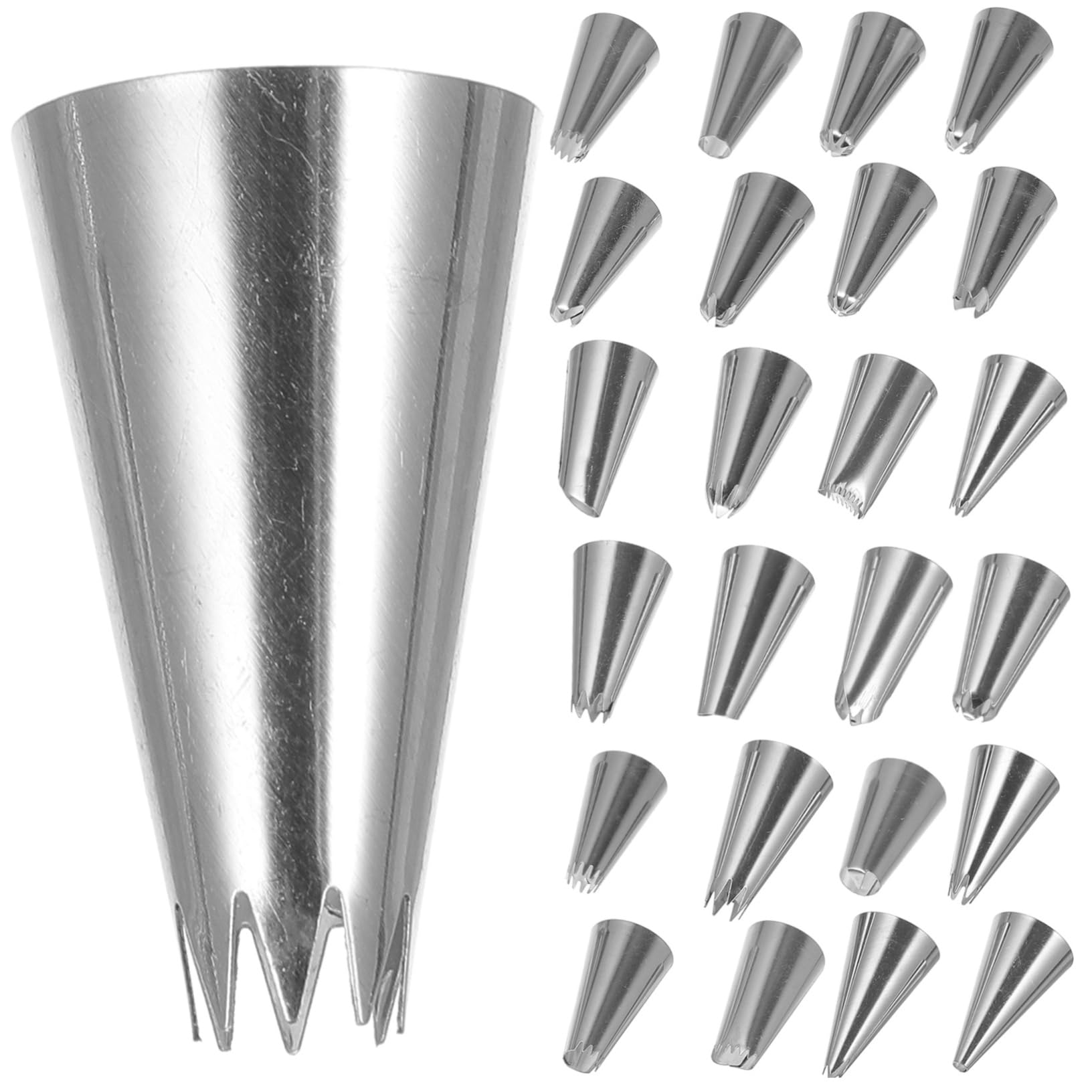KICHOUSE 50pcs Piping Tips for Cake Decorating Icing Nozzles Pastry Bags Versatile Baking Tool for Cookies and Desserts Random Patterns