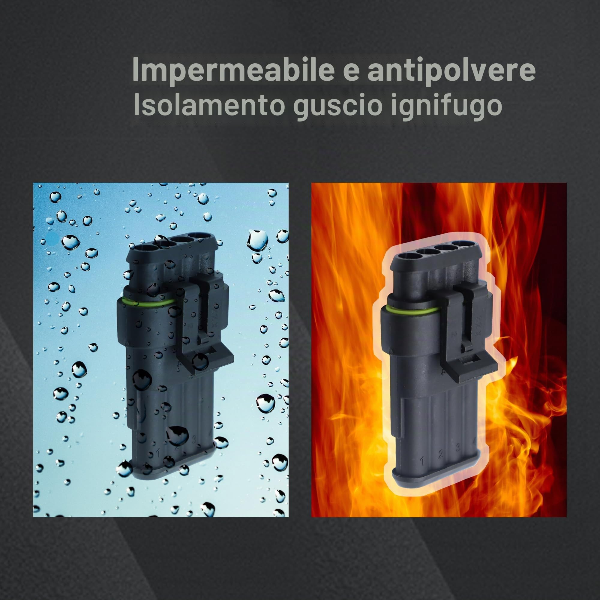 Diyoung 796 PZ Auto Impermeabile Connettore Elettrico, Connettore a Spina per Auto da 12V,1/2/3/4/5/6 Pin, per Auto, Motociclette, Navi, Camion Collegano Rapidamente (1-6P + Crimpzange)