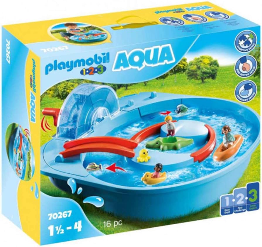 Amazon.com: PLAYMOBIL 1.2.3 Aqua Splish Splash Water Park