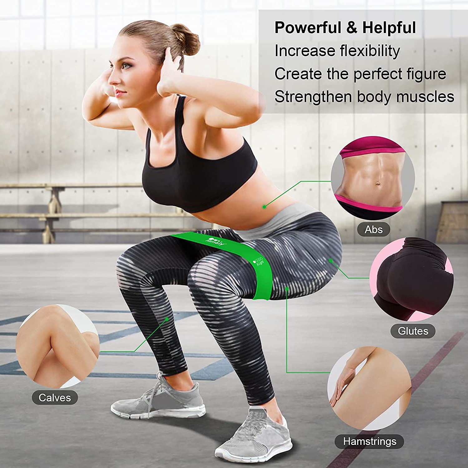 Set 5 Bande Elastiche Fitness In Lattice - Per Yoga, Muscolazione E Riabilitazione