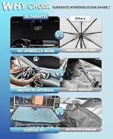 Vista 7 de Parasol de parabrisas de ajuste personalizado para Nissan Titan 2017-2024, bloquea los rayos UV y el calor, parasol de ventana delantera, fácil