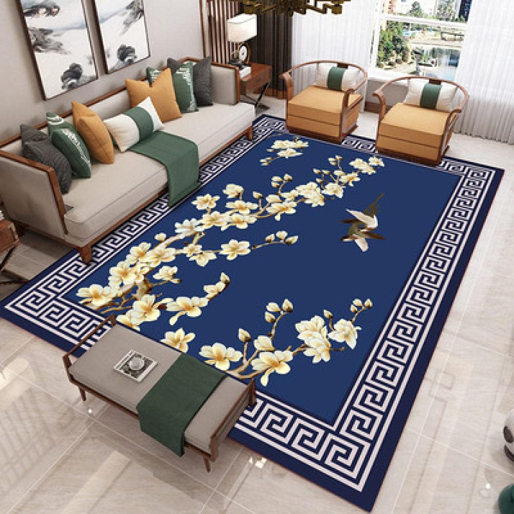Tapis de chambre bleu prunier idéal pour décoration cocooning
