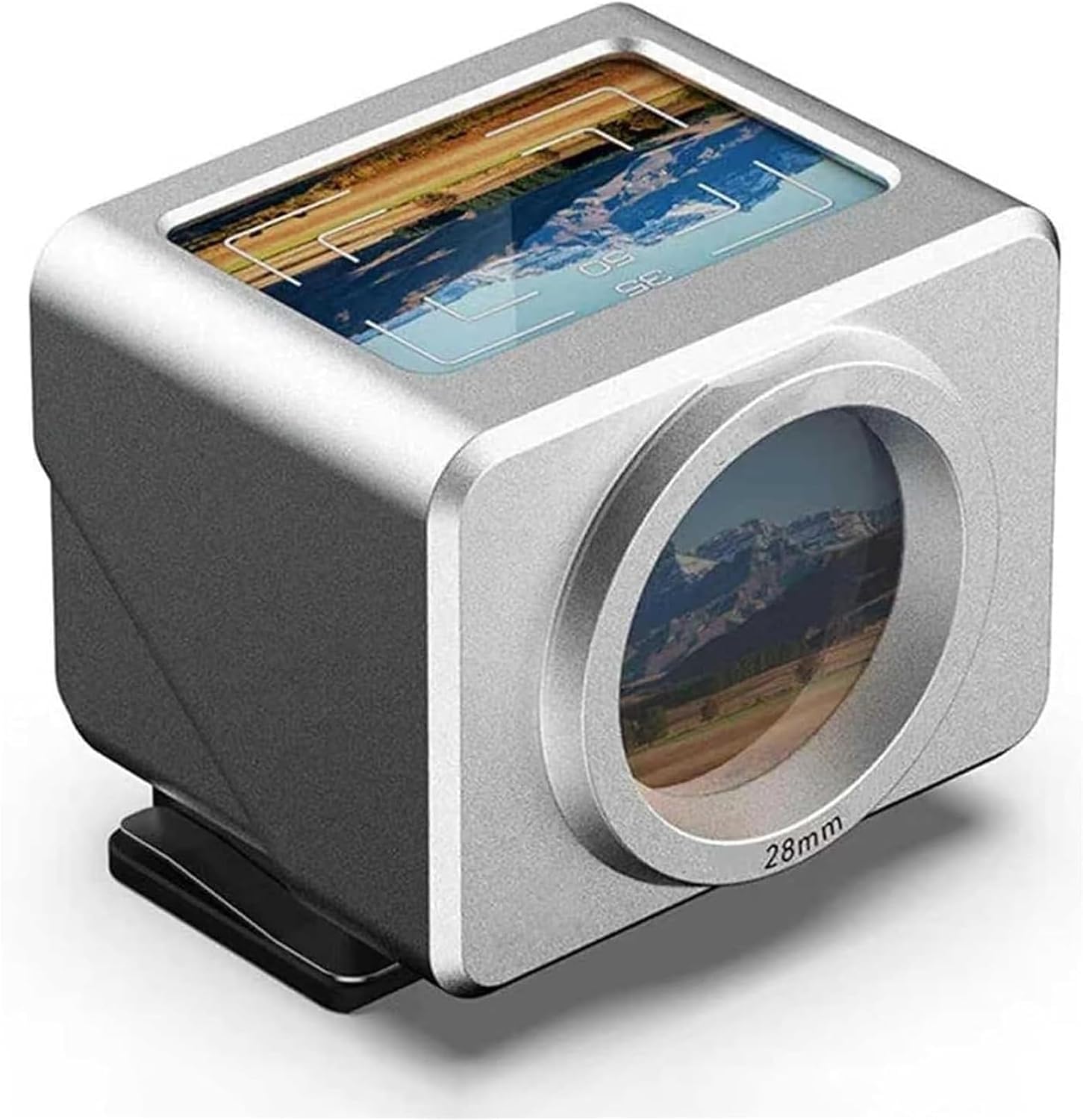 Optischer Lichtschachtsucher Mit 35/50-mm-rahmenlinien Und Abnehmbarer Gegenlichtblende Für Filmkameras Silver