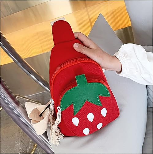 Miniatura 4 de Erinaco Bolso de hombro de fruta de fresa transparente Mochila Mochila casual Daypack, Rojo oscuro, Mochilas Daypack