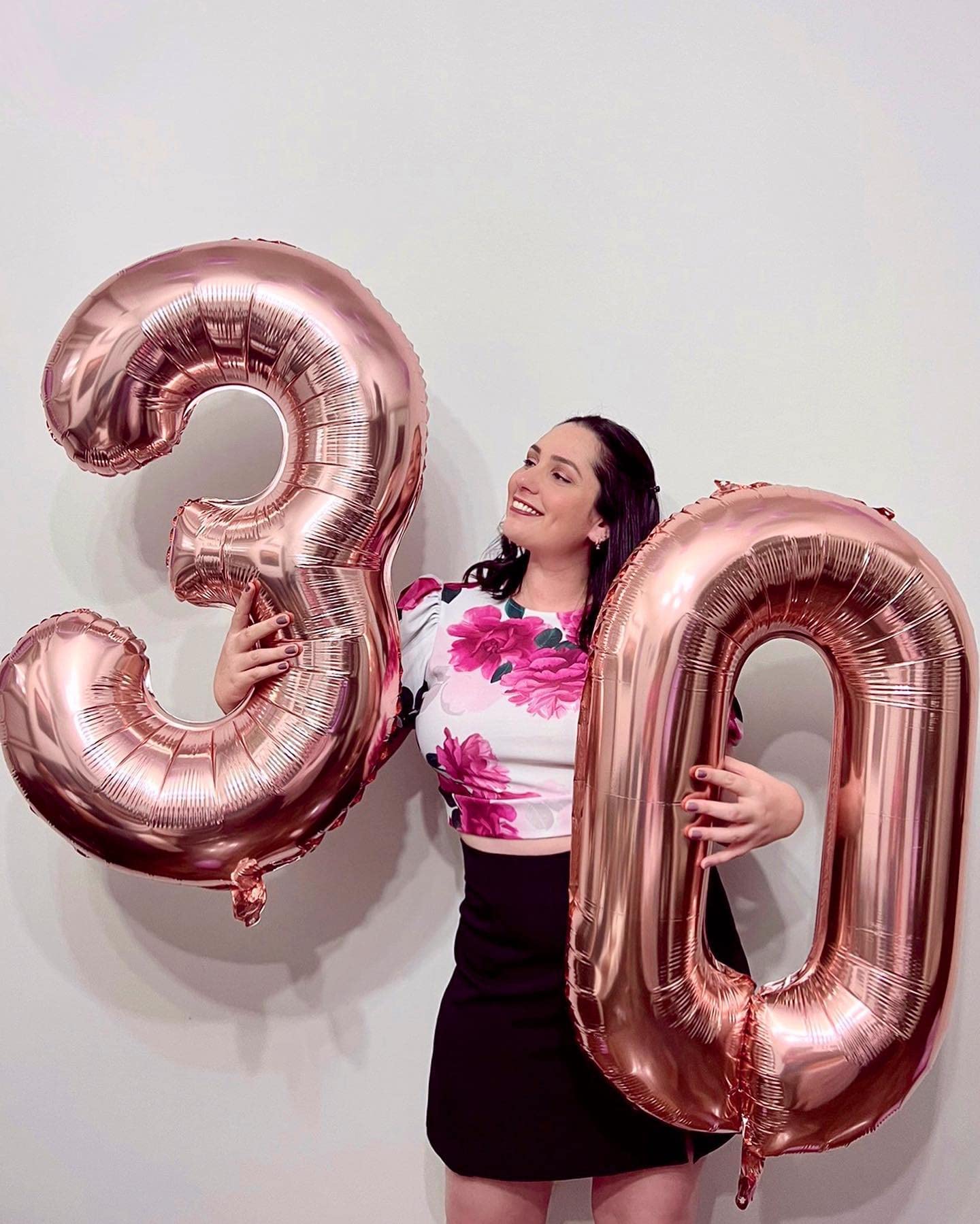 Amazon | EXGOX 数字 バルーン 大きい ローズゴールド 誕生日 ナンバー