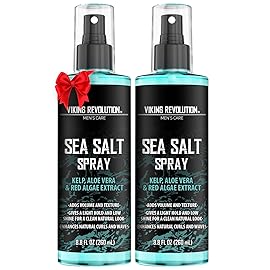 Viking Revolution Sea Salt Spray for Hair Men - Hair Texturizing Sprays with Kelp, Aloe Vera & Red Algae Extract - Surf Sprays to Add Volume and Texture- Sea Salt for Men Beach Hair Spray (2 pack)