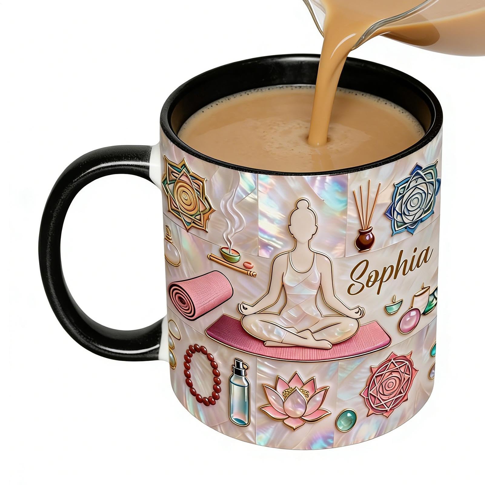 Mug yoga design motivationnel 33cl en céramique idée cadeau originale