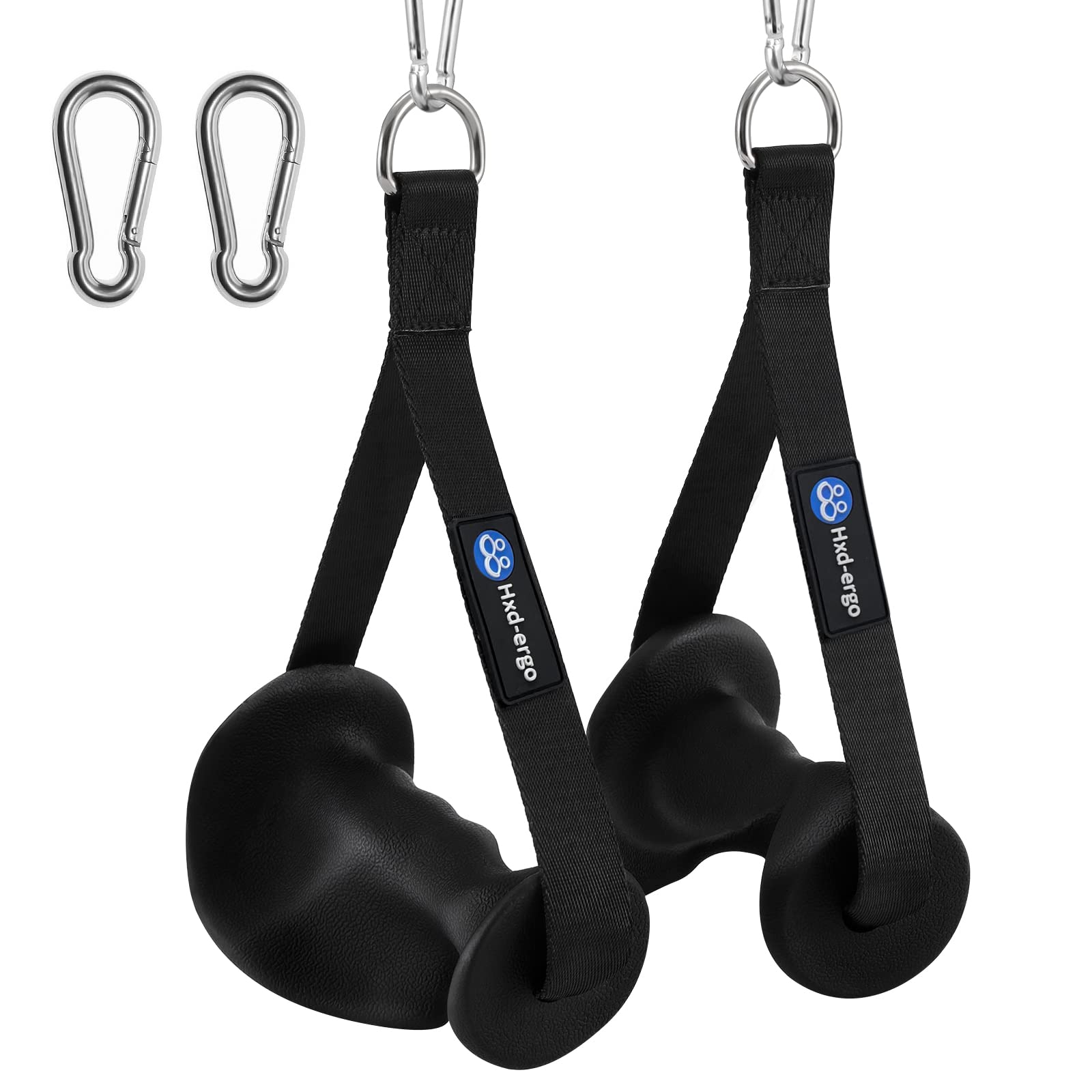 Photo 1 of HXD-ERGO Cable Machine Handles, Ergonomic Heavy Duty Exercise Handles for Cable Machine, Resistance Band, LAT Pull Down System, Gym Handles for Strength Training Workout