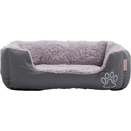 Maliko Wende Hundebett XL – Hundesofa Liegeplatz 115x70 Cm, Blau/Gelb, Baumwolle