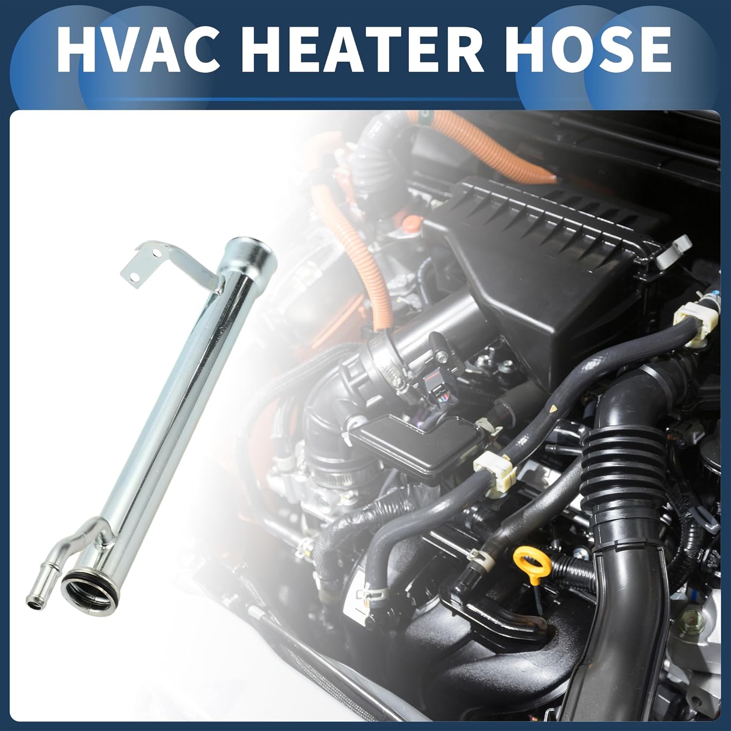 HVAC Heater Hose Water Pump Tube Pipe No.MD125265 for Dodge Grand Caravan 1989-2000 Metal Silver Tone Good Sealing