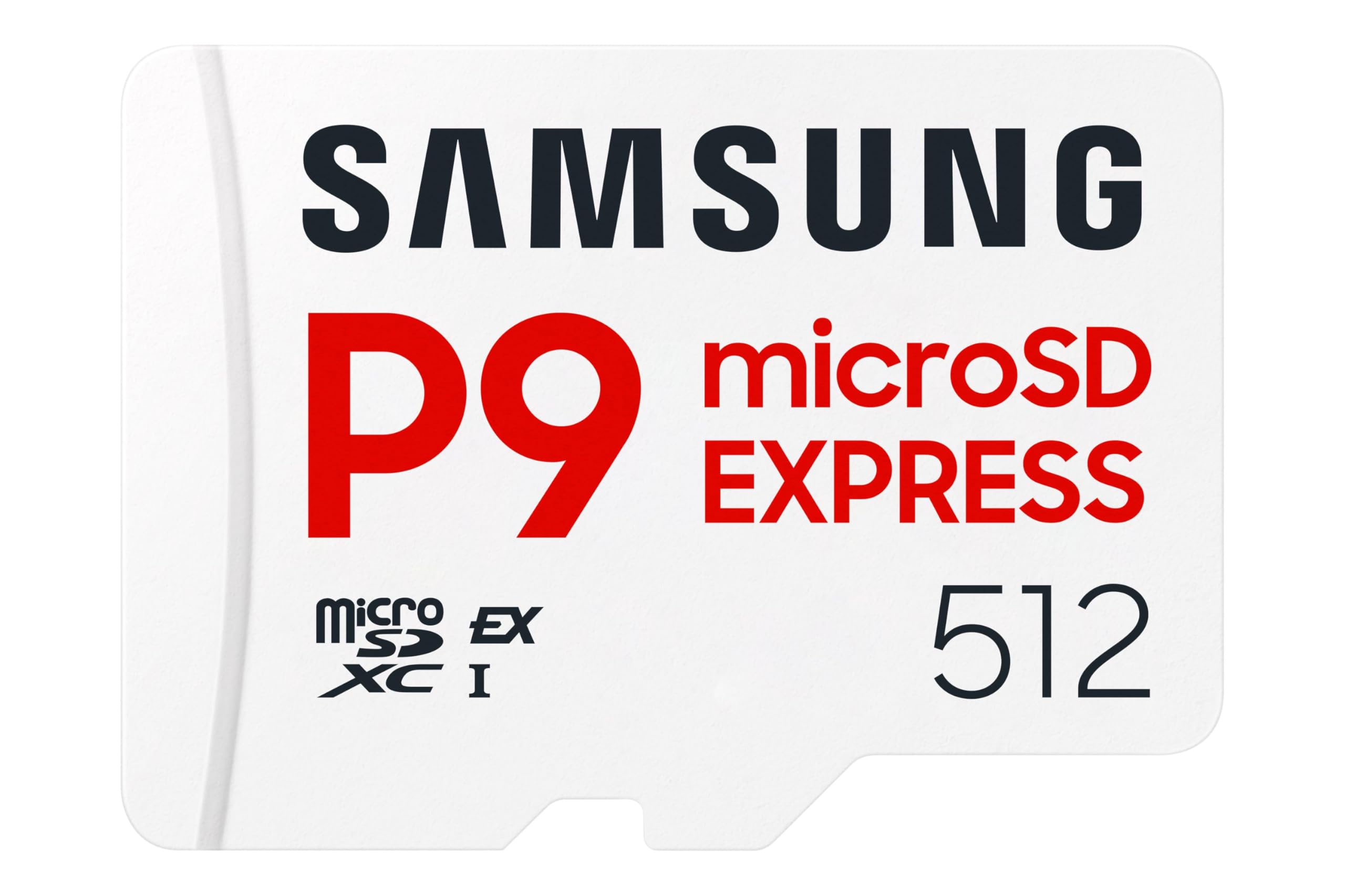 Samsung P9 Express microSD-Express 512 Go, Carte mémoire pour Console de Jeux, Vitesses de Lecture/écriture jusqu'à 800 Mo/s, pour vidéo 4K UHD et appareils Photo, MB-MK256T/WW