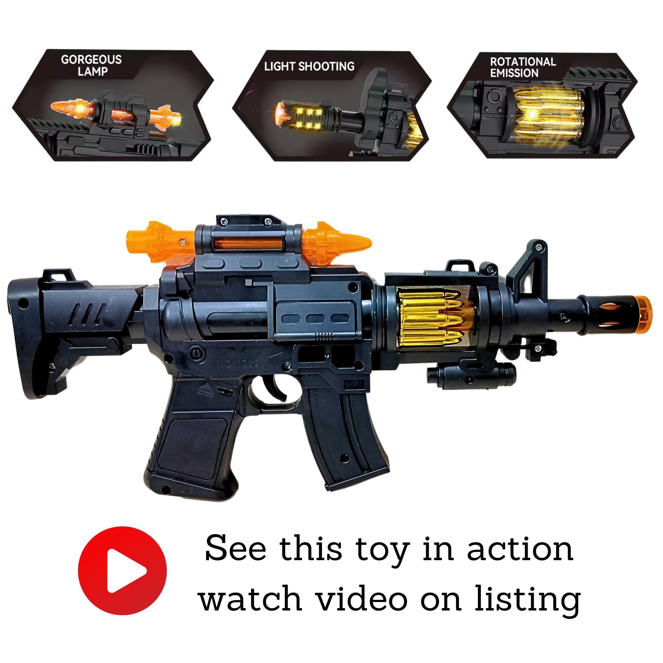 Kart In Box | Gun Toys for Kids | Guns for Boys | Ak 47S Gun | Ak 47S Toy Gun (Lightning & Music,12 INCH) 3