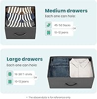 Vista 41 de OLIXIS Cómoda de 5 cajones para dormitorio, torre de almacenamiento de tela para sala de estar, entrada, marco de acero resistente, parte superior