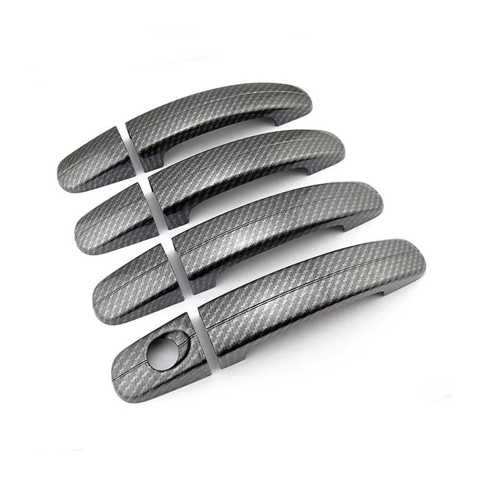 Cavinbdz Carbon Fiber Texture For Ford For Focus 2 Ii Mk2 3 Mk3 For Kuga For Ranger For Transit For Tourneo For Escape For C-Max Car Door Handle Cover Trim (Carbon Fiber Texture)