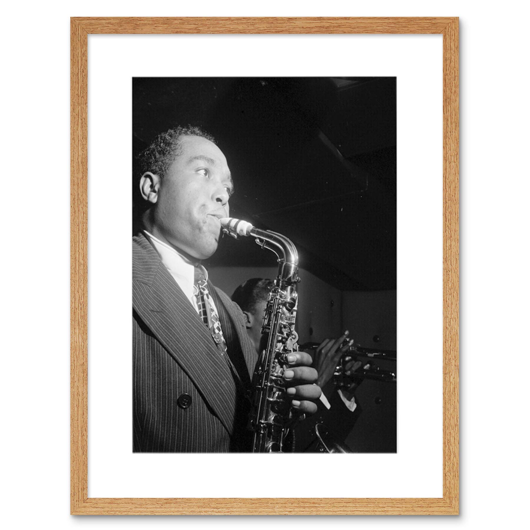 Wee Blue Coo Music Vintage Photo Charlie Parker Jazz Music Sax Legend Framed Wall Art Print