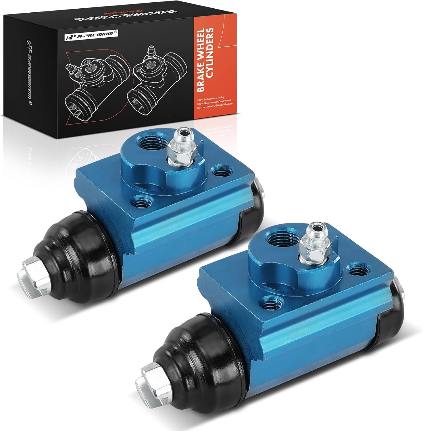 A-Premium Rear Driver and Passenger Drum Brake Wheel Cylinder Compatible with Chevrolet, Pontiac and Saturn Models - Cavalier Sunfire 2003-2005, Ion 2003, 2-PC Set - Replace# 22671546