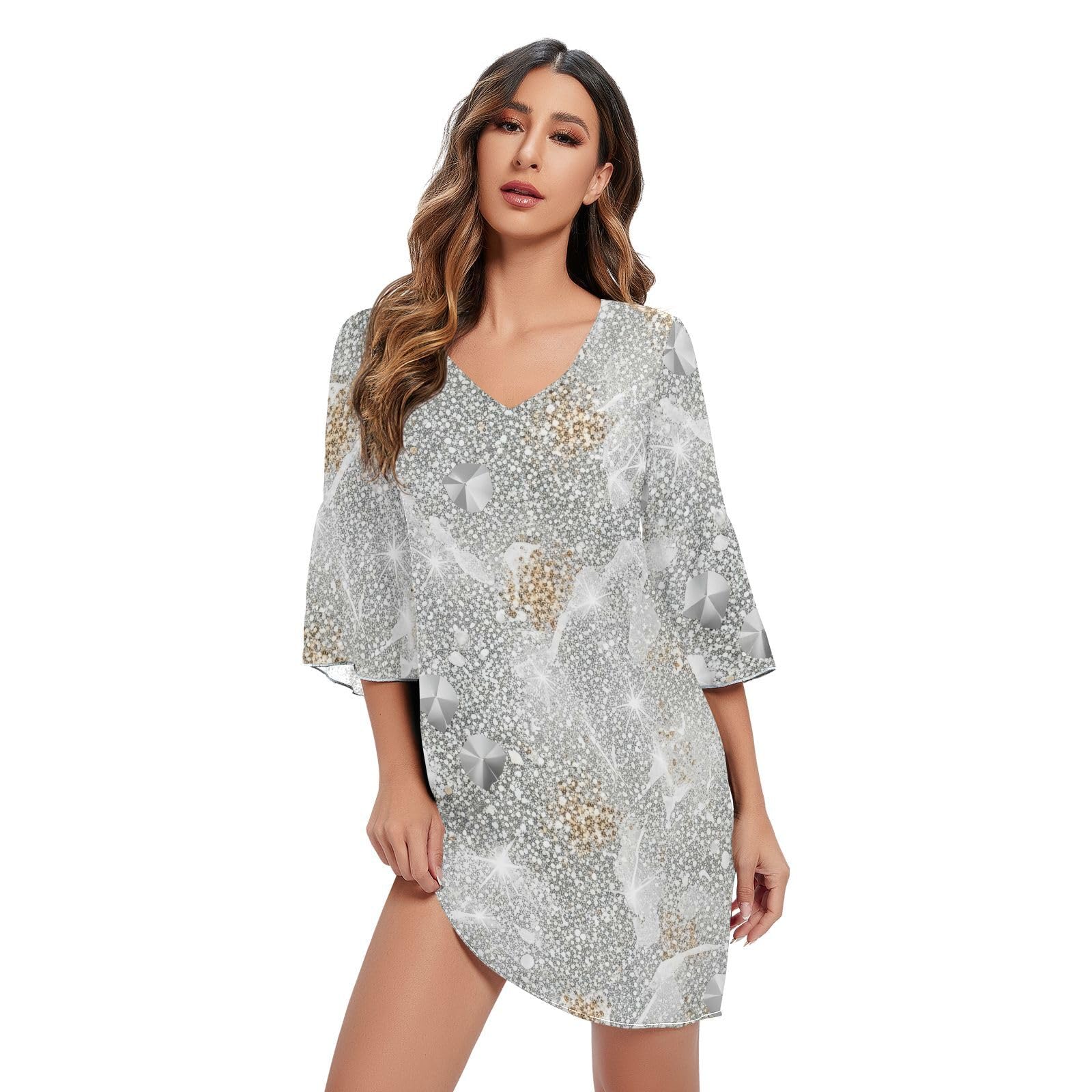 Robe d'été à manches 3/4 idéale pour vos soirées en terrasse et vacances - 7