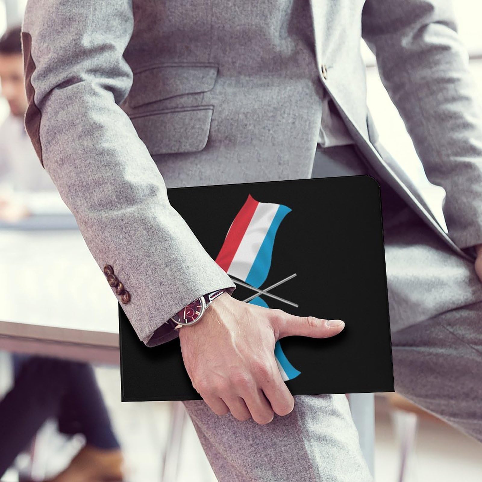 Luxemburg Waving Friendship Flag Funny Tablet Case Compatible with IPAD Pro 2020 (27.9 cm) Personality Protective Cover with Pen Slot