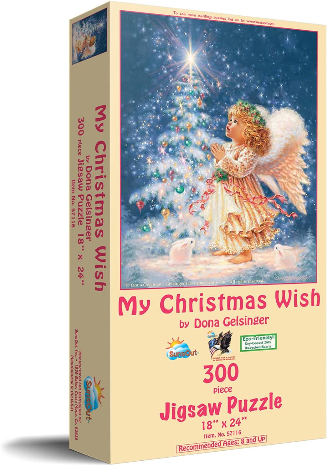 SUNSOUT INC - My Christmas Wish - 300 pc Jigsaw Puzzle by Artist: Dona Gelsinger - Finished Size 18" x 24" Christmas - MPN# 57116