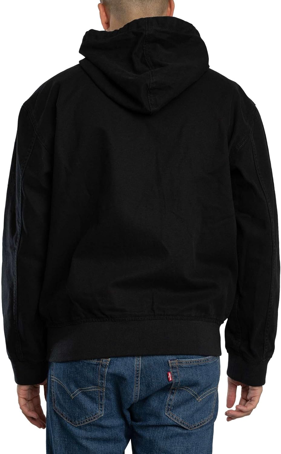 Dickies Men's Unlined Canvas Barn Hooded Jacket, Black, XL