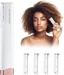 Littlelucky Sonic Dermaplaning Tool for Face,Rechargeable Dermaplane Razor for Women with LED Light,3 Speed Levels,for Facial Hair &amp; Peach Fuzz Remover,Exfoliation,with 5 Skin-Friendly Refill Blades