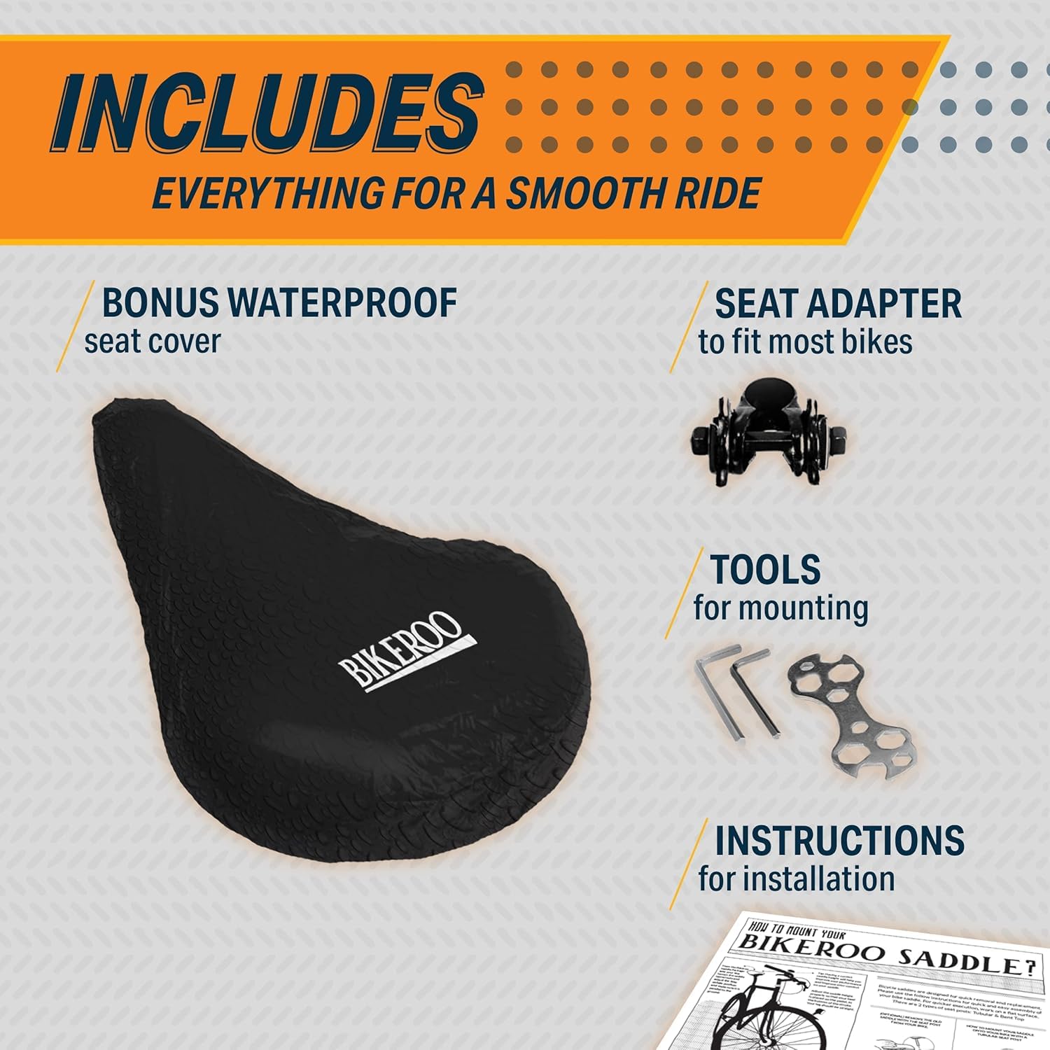 X WING Wide Bike Seat Cover Padded With Memory Foam UK