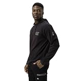 Caterpillar mens Upf Hooded Banner L/S Tee Shirt, Black, Large US