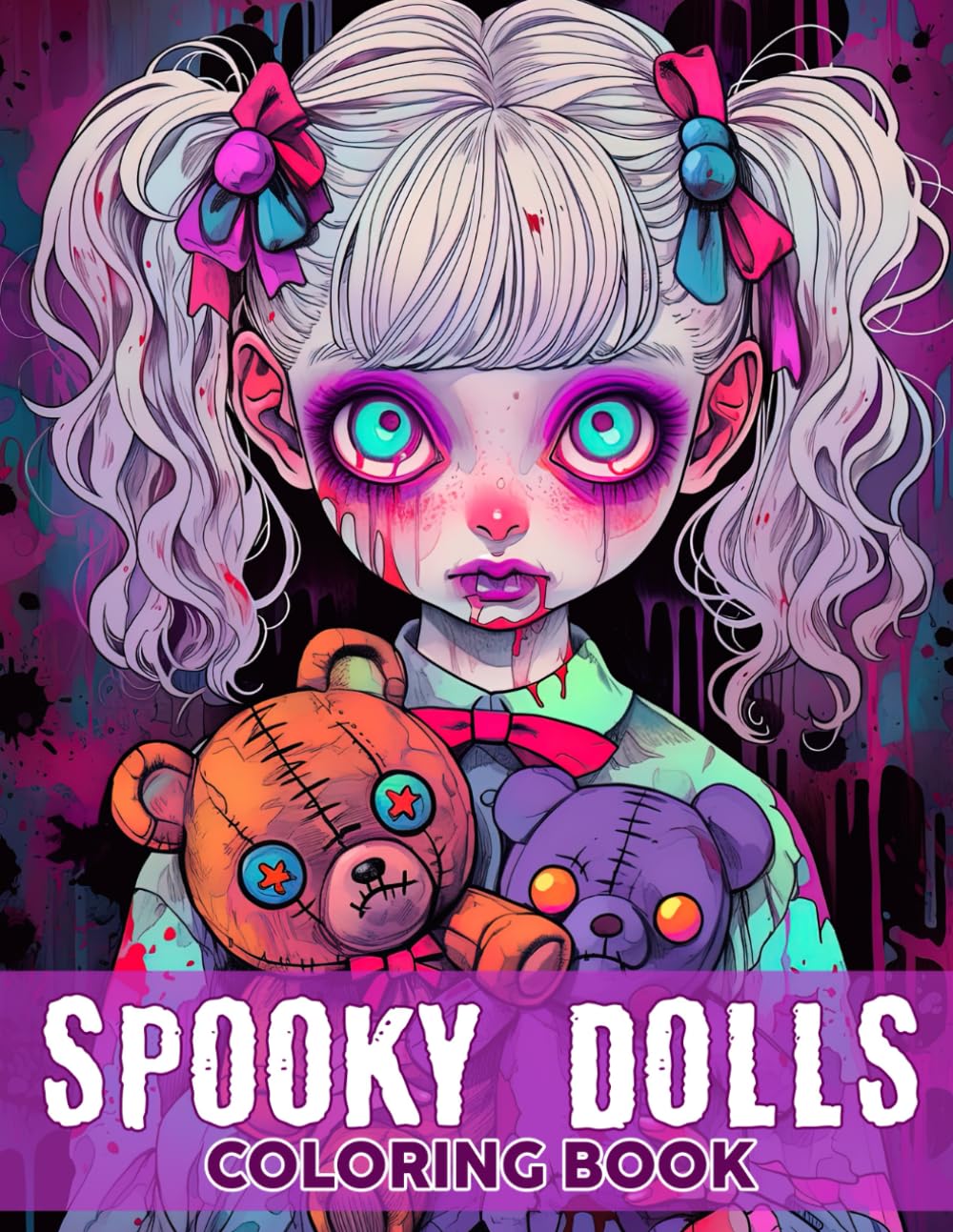 Spooky Dolls Coloring Book: Let Your Imagination Flow with Haunted Toy Coloring Pages featuring Gothic Charm Illustrations for Adults Stress Relief & Relaxation