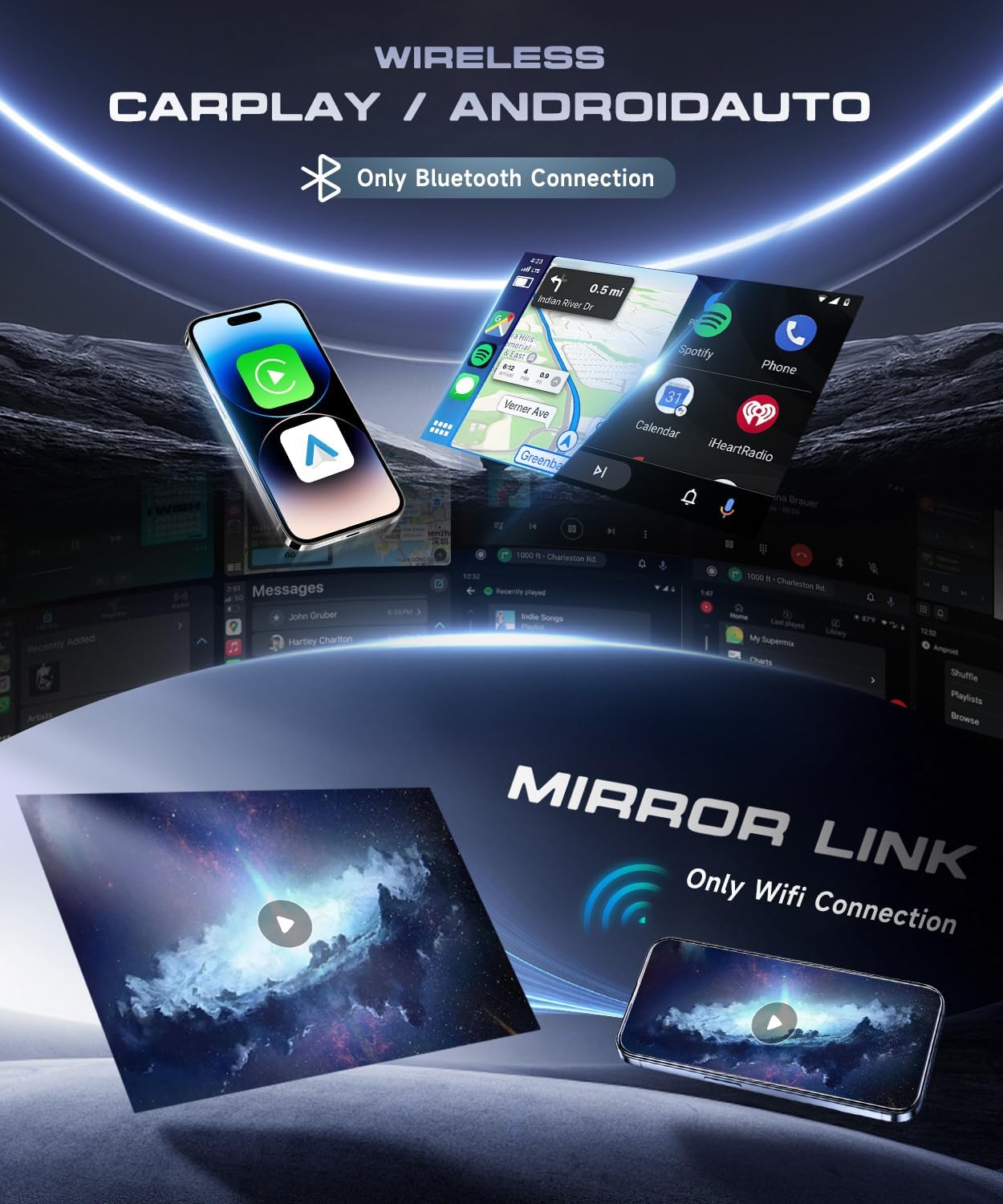 4G+64G for Ford F150/F250/F350 2004-2014 Car Radio with Wireless Carplay/Android Auto, 7 Inch Android 15 Touch Screen Car Stereo, Bluetooth, GPS, WiFi, SWC, Backup Camera
