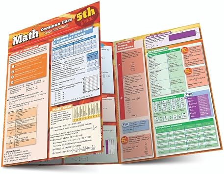 Math Common Core 5th Grade a QuickStudy Laminated Reference Guide