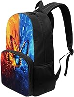Vista 201 de American Flag Fire Galaxy Pattern Kids Backpack for Boys Girls Elementary Students Bookbag Middle School Bag Lightweight Children Travel Bag