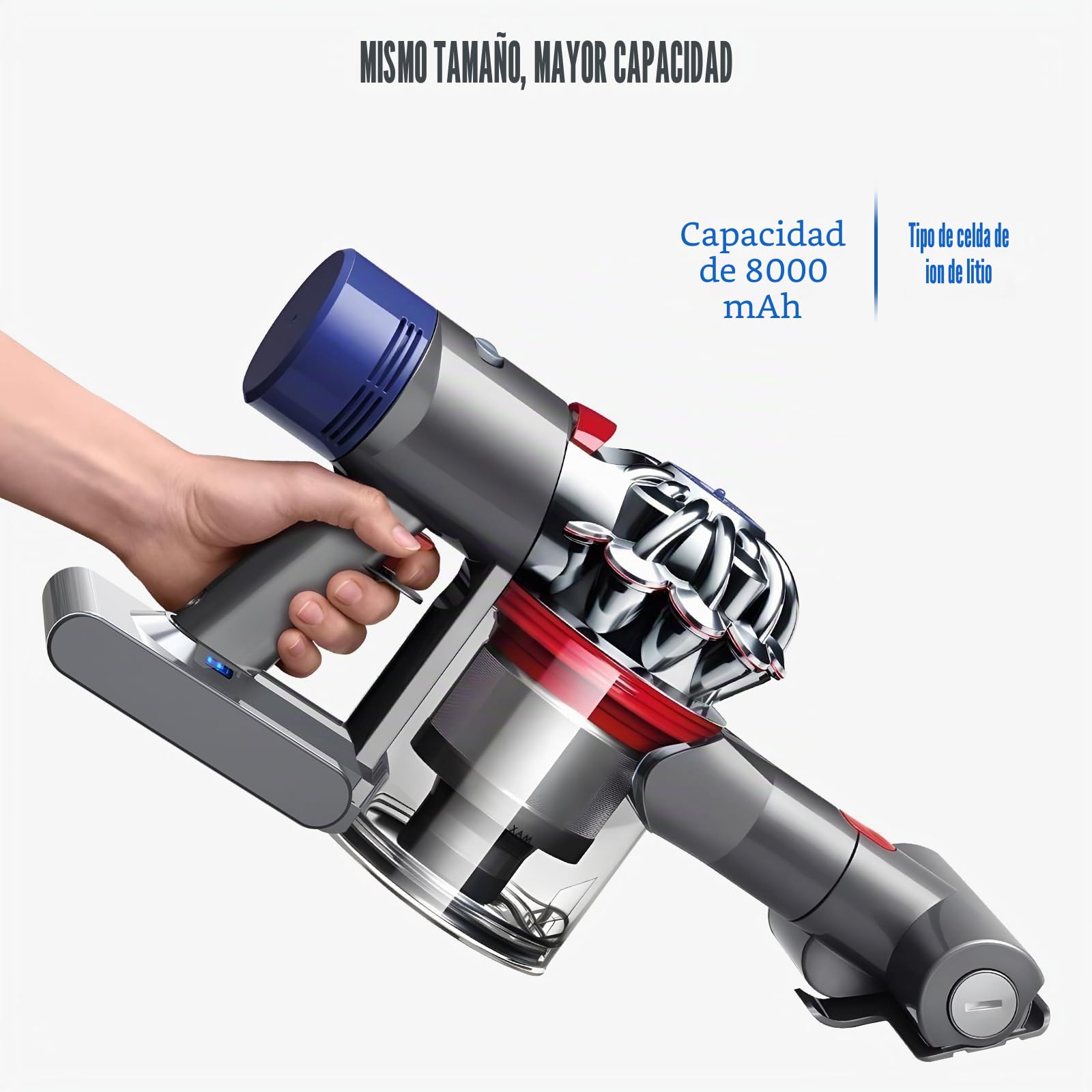 8000mAh Batería para Dyson V8, Batería de Repuesto para Dyson V8 Compatible con Dyson Absolute Animal Series Motorhead Absolute Pro SV10 Aspirador de Mano con 2 Filtros
