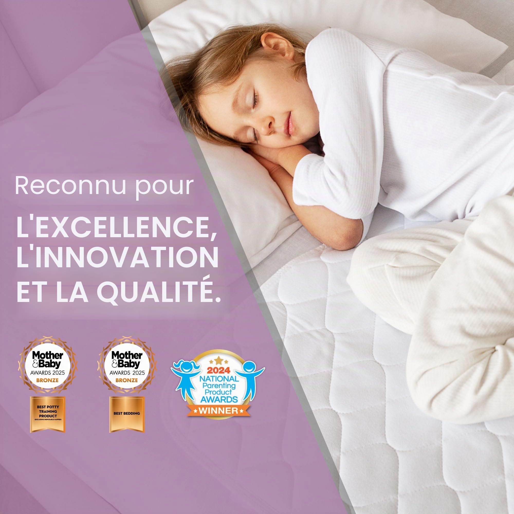 Lynmark® Kids Lot de 2 Alèses de Lit d'apprentissage de la propreté pour Protection imperméable | Protège-lit idéal pour l'apprentissage de la propreté et l'humidification du lit