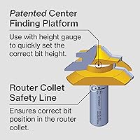 Vista 7 de MICROJIG FitFinder - Broca de inglete para carpintería y carpintería, vástago de 1/2 pulgada, (MB-050-0750LM)