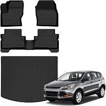 Auxko All Weather Floor Mats Cargo Mat for Ford Escape 2013 2014 2015 2016 2017 2018 2019 All Season TPE Accessories Guard Odorless Anti-Slip Floor Liners Trunk Mat