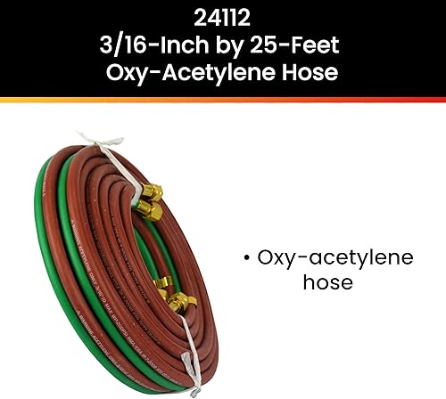 Miniatura 2 de Hot Max 24112 Manguera de oxiacetileno de 316 pulgadas por 25 pies, grado R
