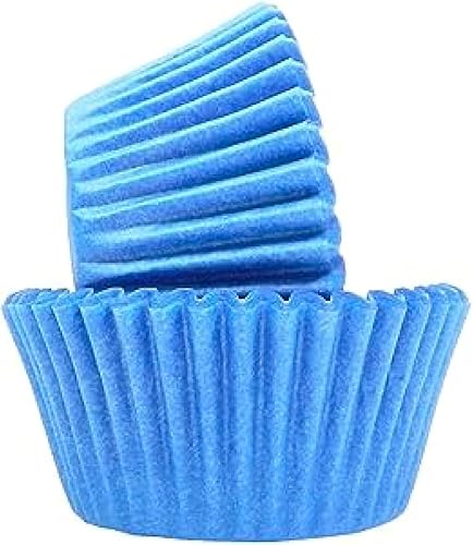 Vista 211 de Regency Wraps Vasos para hornear de grado profesional a prueba de grasa, paquete de 40 unidades, revestimientos estándar, lunares azul cobalto