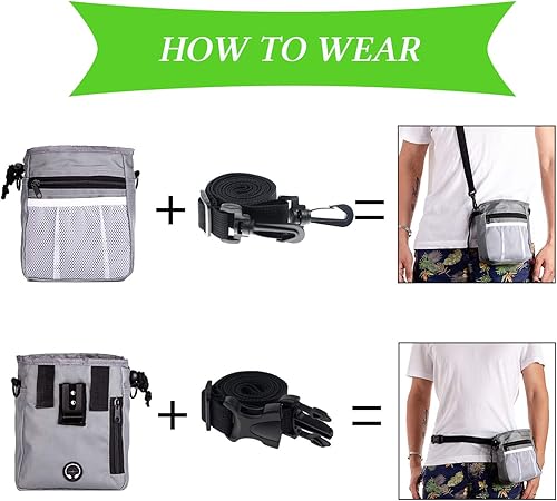 Miniatura 8 de Juego de entrenamiento para perros 4 en 1, golosinas de entrenamiento para cachorros, bolsa de entrenamiento para perros, silbato de perro, timbres