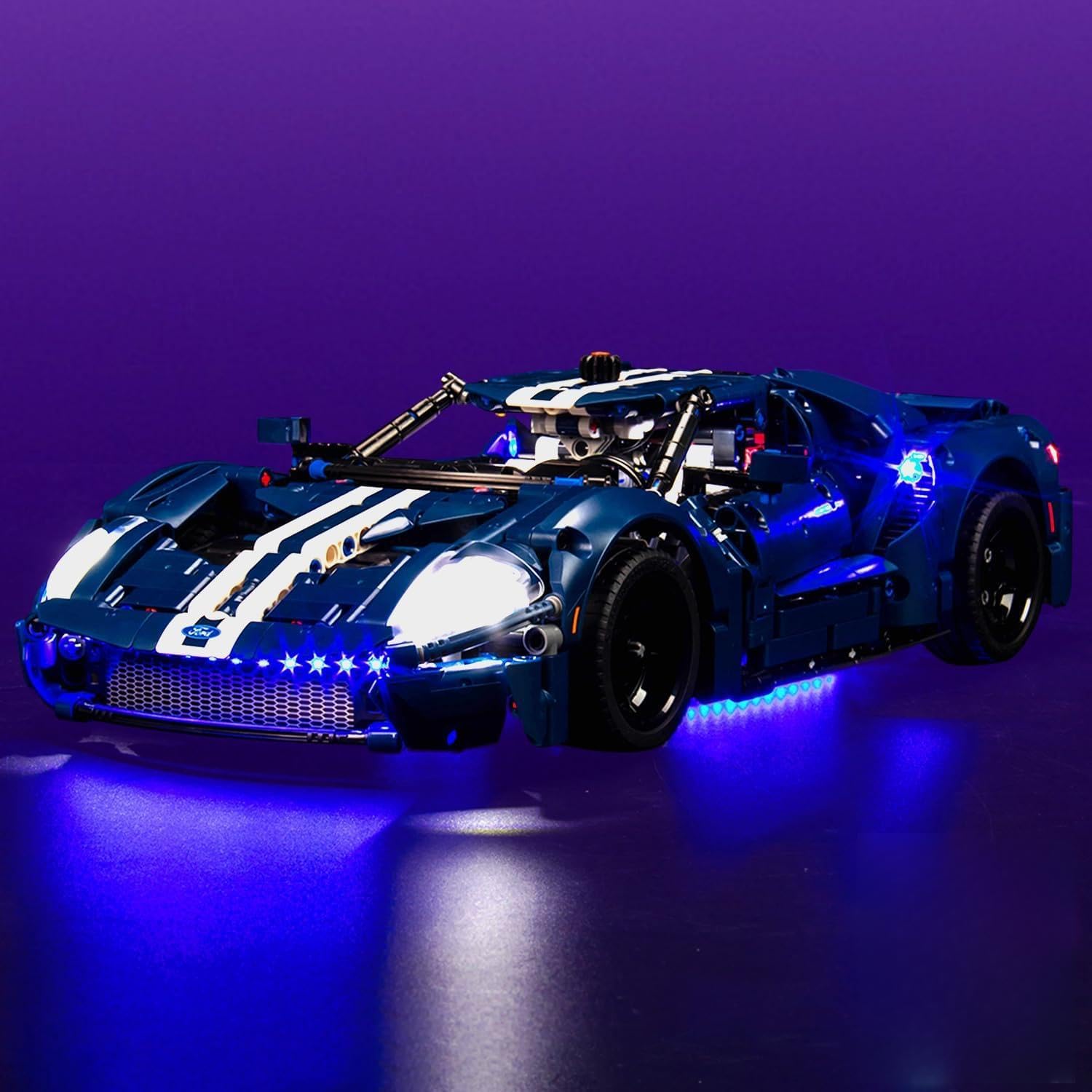 VONADO LED Lights Set Compatible with Lego 2022 Ford GT 42154, Remote Control Technic Ford GT Light Kit Compatible with Lego Car for Adults 42154 (NO