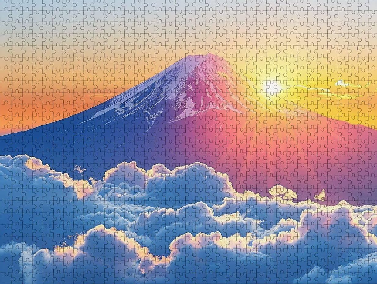 Puzzle 4000 elementów dla dorosłych o zachodzie słońca, drewniane puzzle 142 x 86 cm, części ściśle do siebie pasują, dla mężczyzn, kobiet, starszych seniorów, relaks i odstresowanie, dekoracja